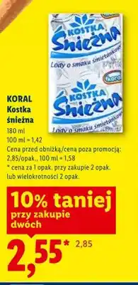 Lidl Lody Kostka śnieżna Koral oferta