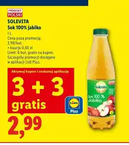 Lidl Sok 100% jabłko Solevita oferta