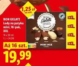 Lidl Lody na patyku mini Classic BON GELATI 16-pak XXL oferta