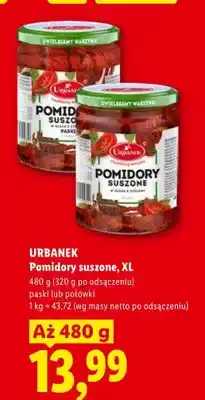 Lidl Pomidory suszone Urbanek XL paski oferta