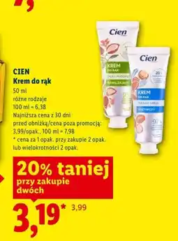 Lidl Krem do rąk Cien oferta