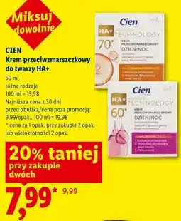 Lidl Krem przeciwzmarszczkowy do twarzy HA+ Cien oferta