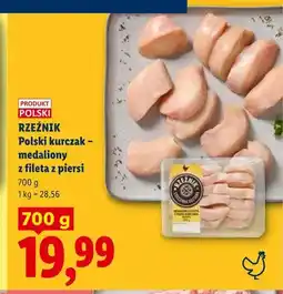 Lidl Polski kurczak - medaliony z fileta z piersi Rzeźnik oferta