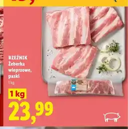 Lidl Żeberka wieprzowe paski Rzeźnik oferta