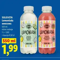 Lidl Lemoniada owocowa Solevita jabłko cytryna cukinia mięta oferta
