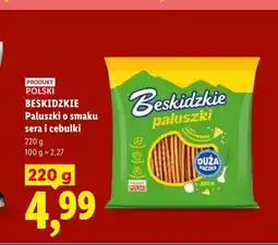 Lidl Paluszki o smaku sera i cebulki Beskidzkie oferta