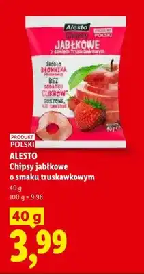Lidl Chipsy jabłkowe o smaku truskawkowym Alesto oferta