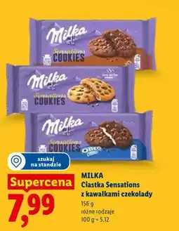 Lidl Ciastka Sensations Cookies Milka oferta