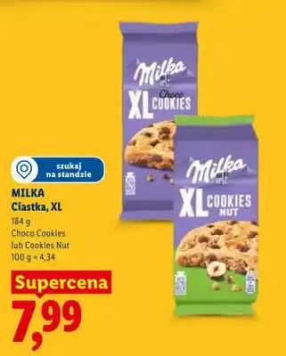 Lidl Ciastka XL Choco Cookies Milka oferta