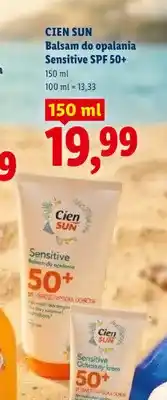 Lidl Balsam do opalania Sensitive SPF 50+ Cien Sun oferta