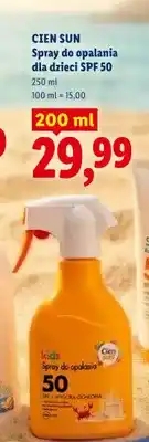 Lidl Spray do opalania dla dzieci SPF 50 Cien Sun oferta