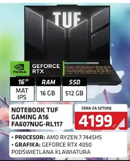 Alsen Notebook Tuf Gaming A16 FA607NUG-RL117 oferta