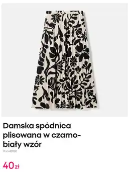 Pepco Damska spódnica plisowana w czarno-biały wzór oferta