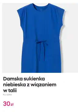 Pepco Damska sukienka niebieska z wiązaniem w talii oferta
