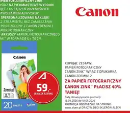Alsen Canon Papier fotograficzny Zink oferta