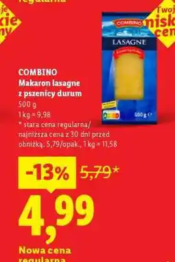 Lidl COMBINO Makaron lasagne z pszenicy durum oferta