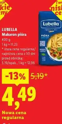 Lidl Lubella Makaron pióra oferta
