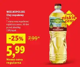 Lidl WIELKOPOLSKI Olej rzepakowy 1l oferta