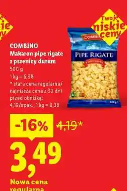 Lidl COMBINO Makaron pipe rigate z pszenicy durum oferta