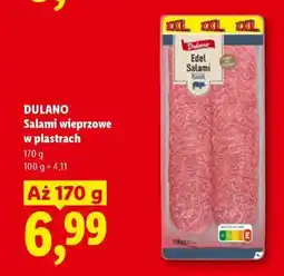 Lidl DULANO Salami wieprzowe w plastrach oferta