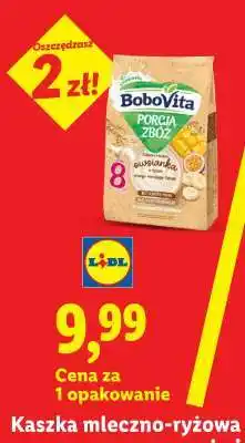 Lidl Kaszka mleczno-ryżowa BoboVita oferta