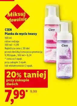 Lidl Cien Pianka do mycia twarzy oferta