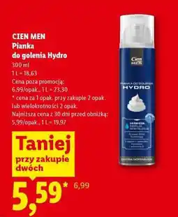 Lidl CIEN MEN Pianka do golenia Hydro oferta