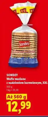Lidl Sondey Wafle maślane z nadzieniem karmelowym, XXL oferta