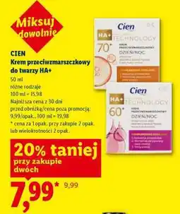 Lidl CIEN Krem przeciwzmarszczkowy do twarzy HA+ oferta