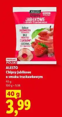 Lidl Alesto Chipsy jabłkowe o smaku truskawkowym oferta