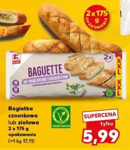 Kaufland Bagietka czosnkowa lub ziołowa 2 x 175 g opakowanie oferta