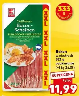 Kaufland Bekon w plastrach 333 g opakowanie oferta