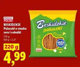 Lidl BESKIDZKIE Paluszki o smaku sera i cebulki oferta
