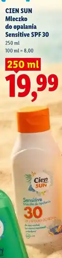 Lidl CIEN SUN Mleczko do opalania Sensitive SPF 30 oferta