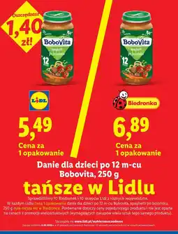Lidl Danie dla dzieci po 12 m-cu Bobovita oferta