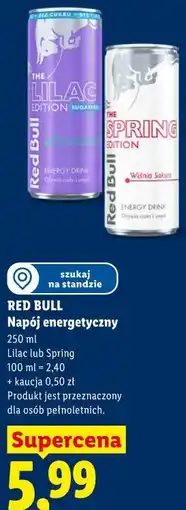 Lidl RED BULL Napój energetyczny 250 ml Lilac lub Spring oferta