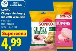 Lidl Chipsy z ciecierzycy lub wafle w polewie SONKO oferta