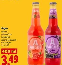 Lidl Argus pomarańcza i grejpfrut, czarna porzeczka lub cytryna oferta