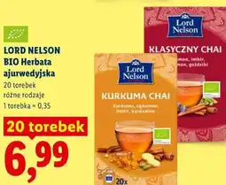 Lidl Lord Nelson BIO Herbata ajurwedyjska 20 torebek różne rodzaje oferta