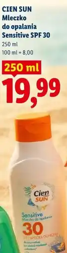Lidl Mleczko do opalania Sensitive SPF 30 oferta