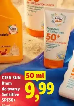Lidl Krem do twarzy Sensitive SPF50+ 50 ml oferta