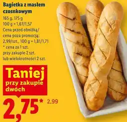 Lidl Bagietka z masłem czosnkowym oferta
