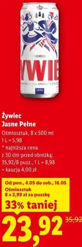 Lidl Żywiec Jasne Pełne oferta