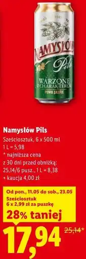 Lidl Namysłów Pils oferta