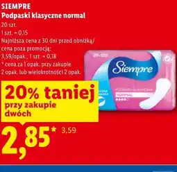 Lidl Podpaski klasyczne normal oferta