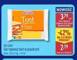 ALDI Ser topiony tost w plastrach Milsani oferta