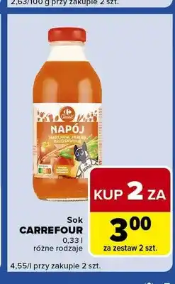 Carrefour Express Sok Carrefour marchew jabłko brzoskwinia oferta