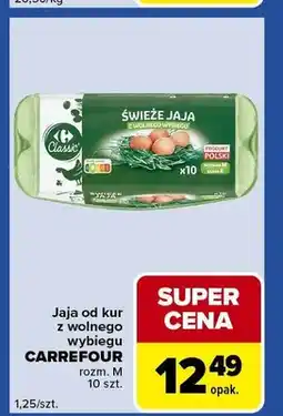 Carrefour Express Jaja od kur z wolnego wybiegu CARREFOUR rozm. M 10-pak oferta