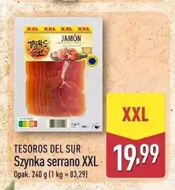 ALDI Szynka serrano XXL Tesoros del Sur oferta