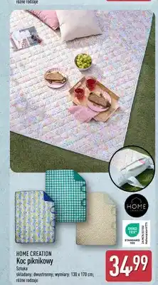 ALDI Koc piknikowy Home Creation składany dwustronny 130x170cm oferta